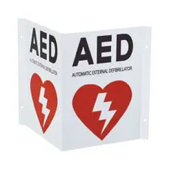 VFM-ALMAS Aluminum Triangular AED Wall Signage